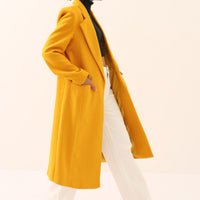Tatiana Long Coat Mustard