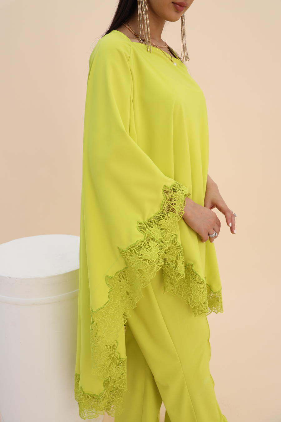 Eva Asymmetrical Dress (Detachable sleeves)