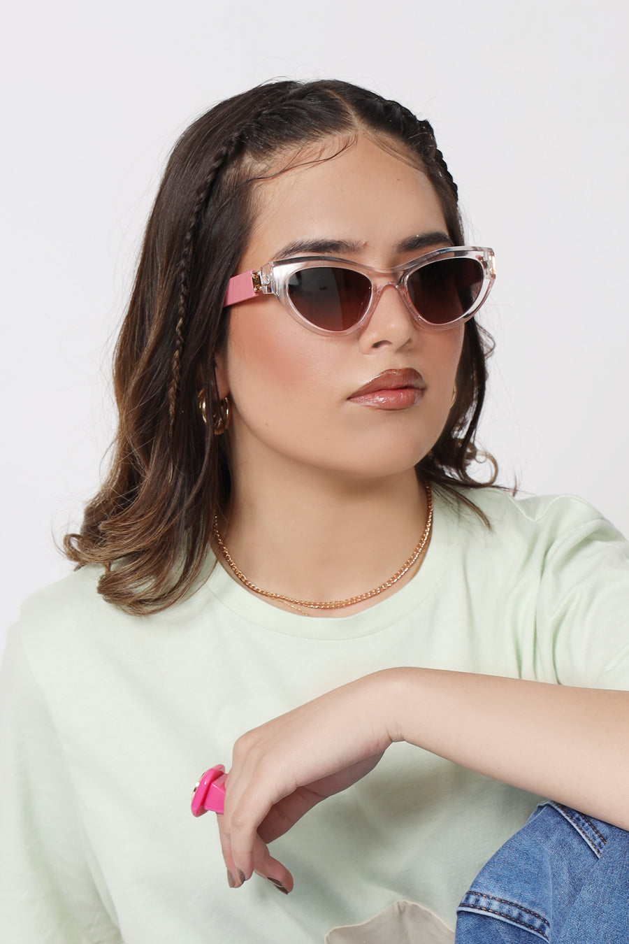 Sassy Cat Eye Sunglasses Pink