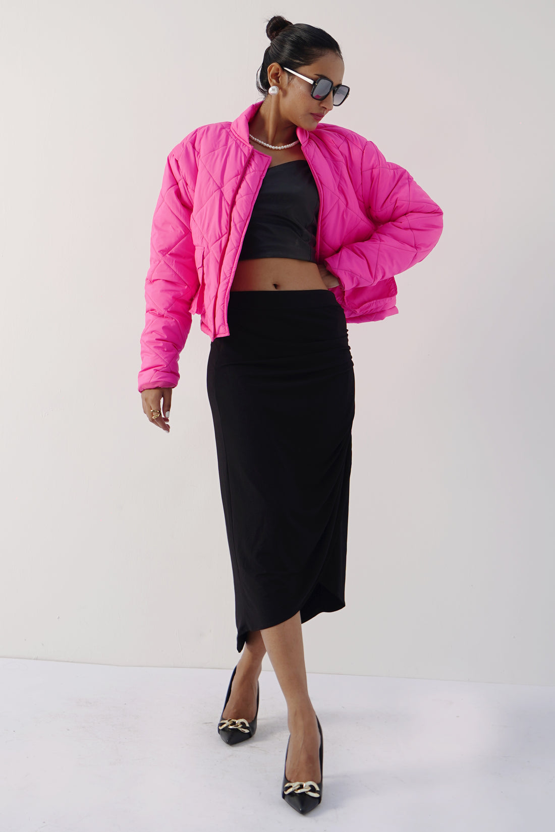 Kendal Puffer Jacket Hot Pink (15 DAYS DELIVERY TIME)