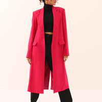 Tatiana Long Coat Hot Pink
