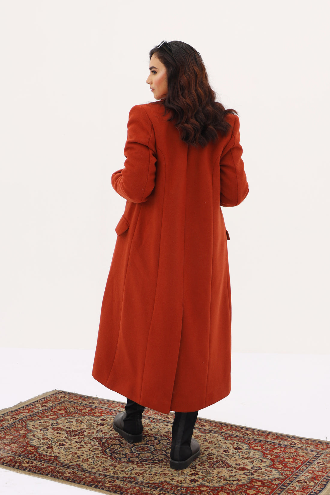 Tatiana Long Coat Rust