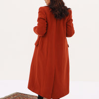 Tatiana Long Coat Rust