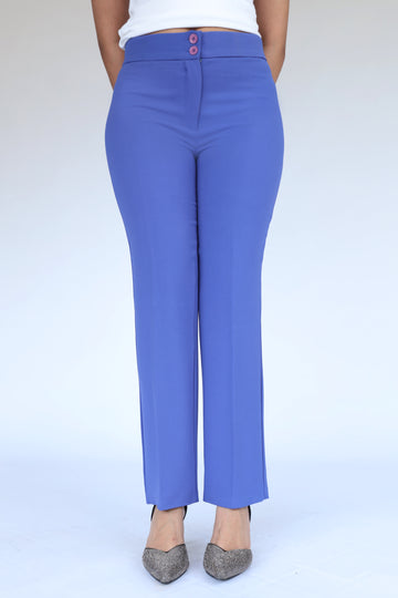 Zoe Straight Pants Blue
