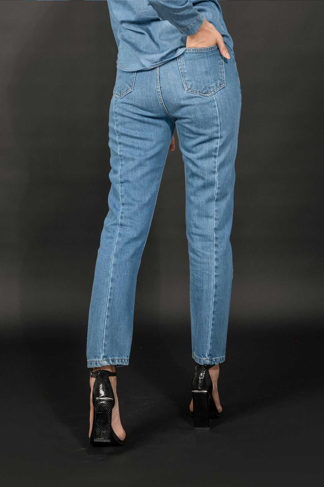 Clara Slim Fit  High Waisted Jeans Denim Navy