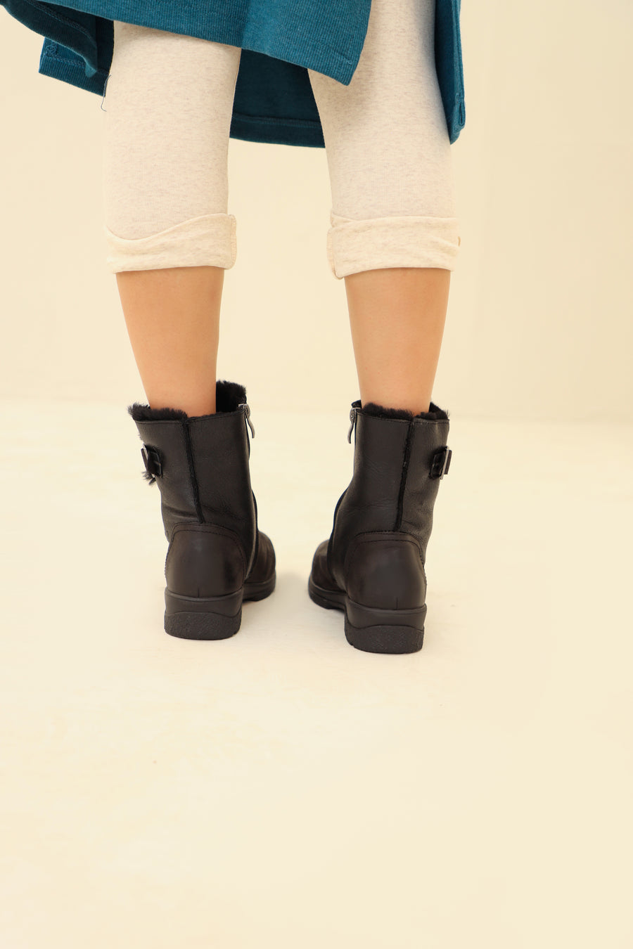 Sandra Fur Chunky Boots