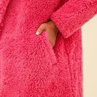 Graton Teddy Hot Pink Long Coat