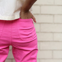 Kiyara flared boot cut Jeans Hot Pink