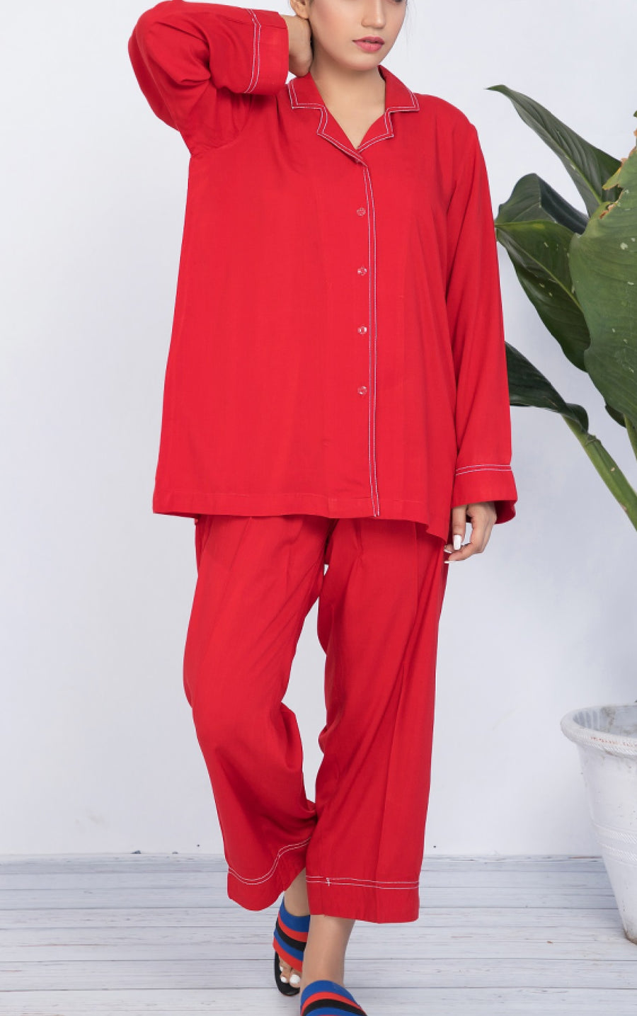 Nellie Sleeping Suit Red